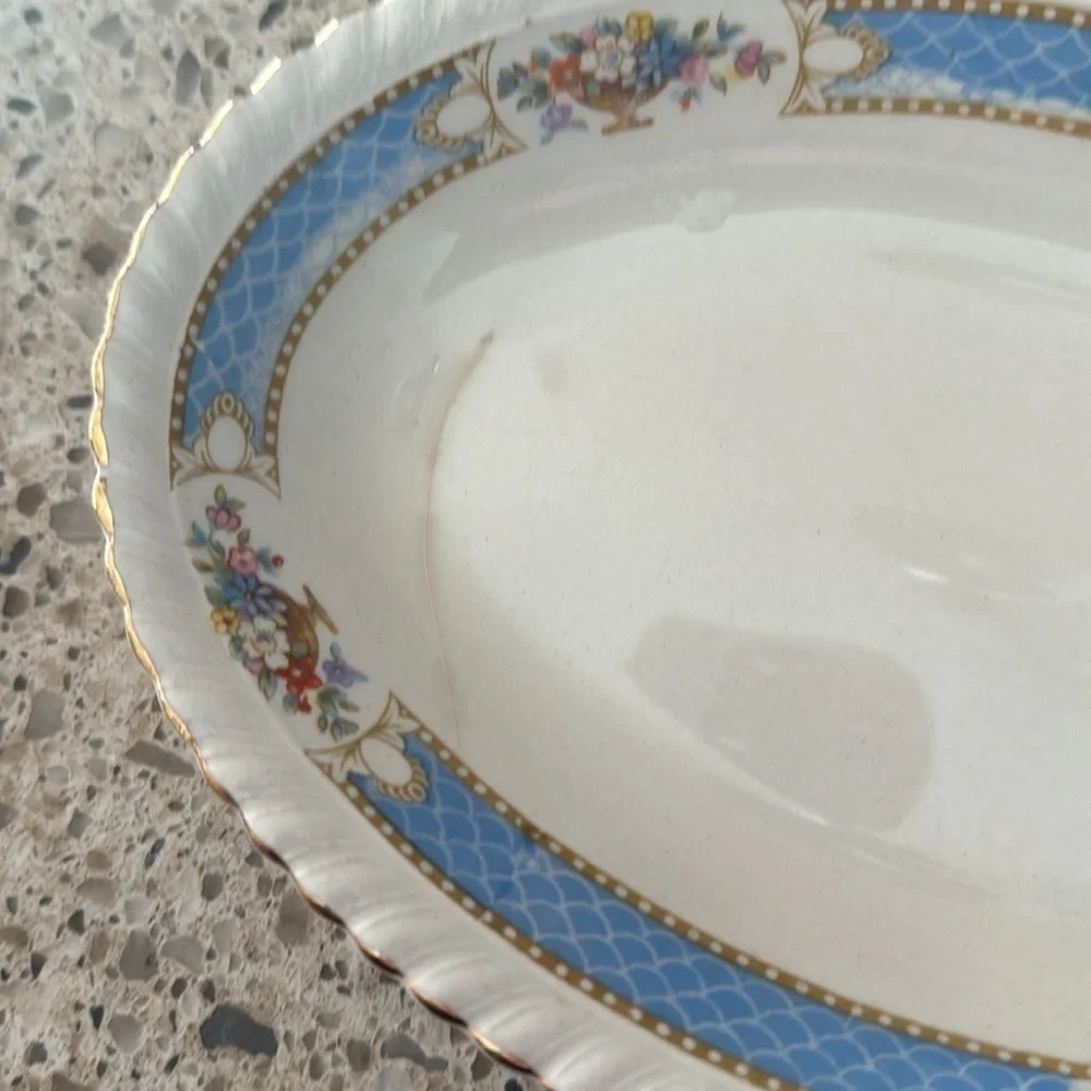 Vintage HTF Johnson Bros. Belvedere butter plate Stamped Old English
